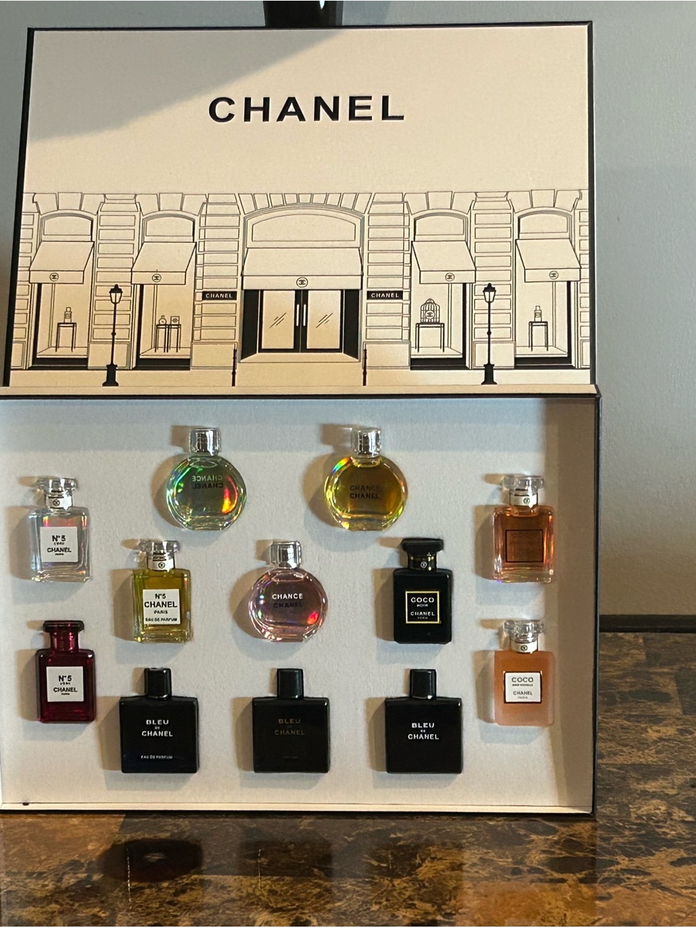 CHANEL Mini Perfume Set - White, Black, Gold, Pink, Yellow, Clear